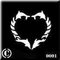 0001 dolphin re-usable stencil