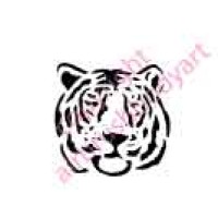0008 tiger head re-usable stencil