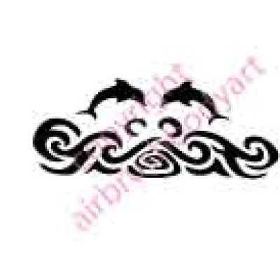 0014 dolphin band re-usable stencil