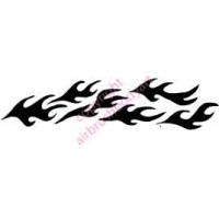 0029 flames band re-usable stencil