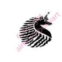 0038 unicorn re-usable stencil