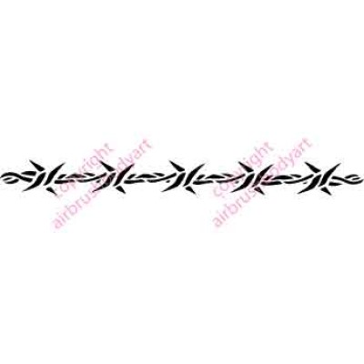 0049 barbed wire armband re-usable stencil