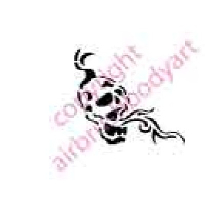0106 skull re-usable stencil
