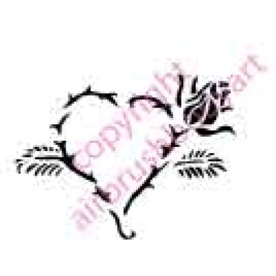 0127 rose belly button re-usable stencil