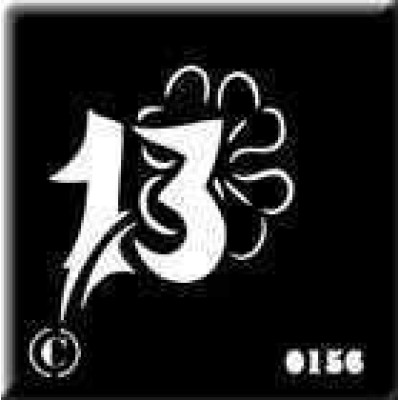 0156 reusable 13th clover stencil