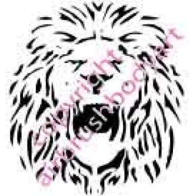 0206 lion re-usable stencil
