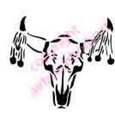 0455 bull skull indian
