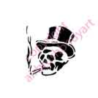 0688 smoking skull