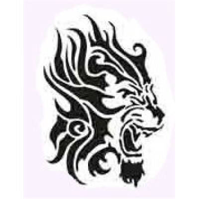 1108 reusable lion stencil