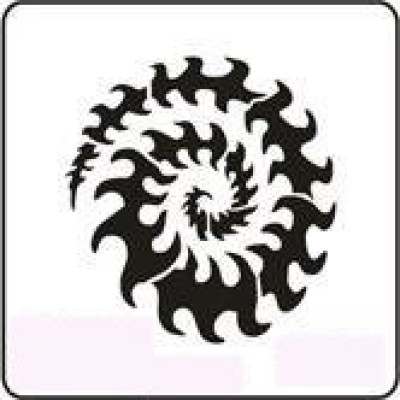 1118 reusable swirl stencil