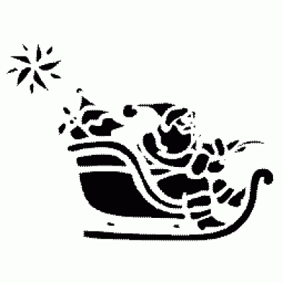 6027 santa and sleigh reusable stencils