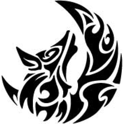 6097 triabl wolf /moon stencil