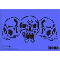 b08 xxl skulls stencil 250mm x 350mm