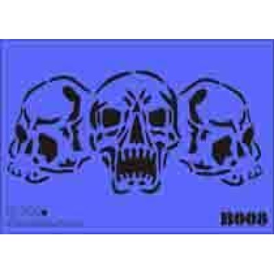 b08 xxl skulls stencil 250mm x 350mm
