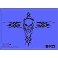 b22 xxl skull stencil 250mm x 350mm