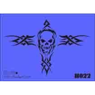 b22 xxl skull stencil 250mm x 350mm