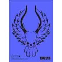 b23 xxl skull wings stencil 250mm x 350mm