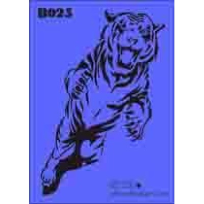b25 xxl tiger stencil 250mm x 350mm