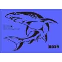 b29 xxl shark stencil 250mm x 350mm