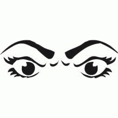 6113 eyes resuable stencil