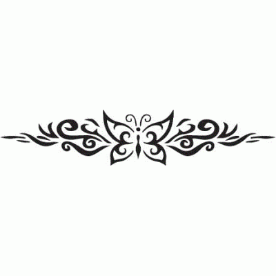6136 butterfly armband / backband reusable stencil