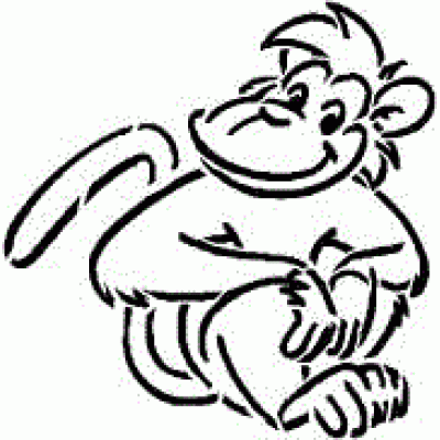 6145 monkey reusable stencil