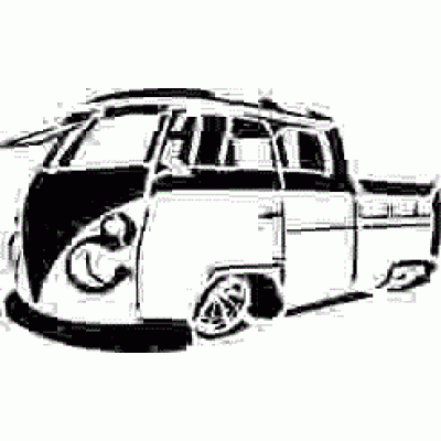 6166 vw camper reusable stencil