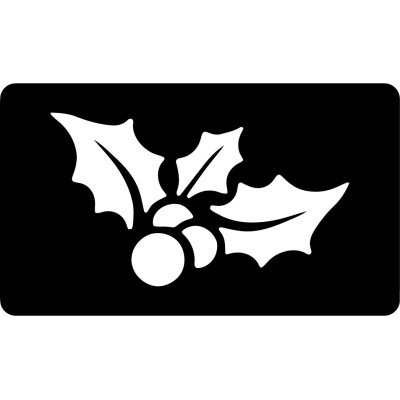 Holly and berries stencil 