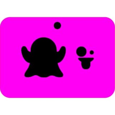 2 part ghost reusable  face painting stencil