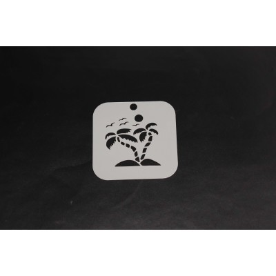 2034 Tropical Island Re-Usable Stencil