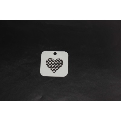 2083 Mermaid Heart Re-Usable Stencil
