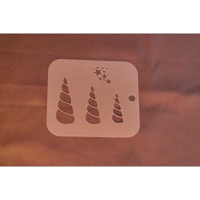3000 Unicorn Horn Trio Re-Usable Stencil
