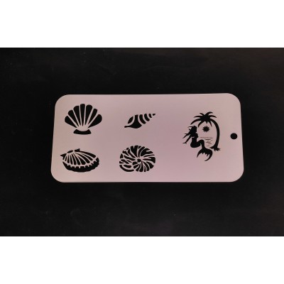 4027 Mermaid & Shells Re-Usable Stencil