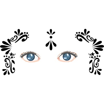 Arabian Princess face painting stencil set