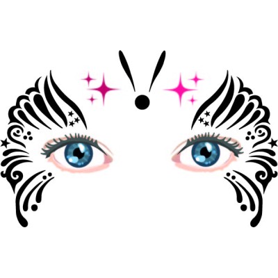 Butterfly  face painting stencil