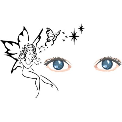 fairy 2 face painting stencil