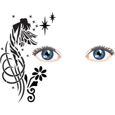 fairy 1 face painting stencil