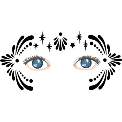 Fantasy face painting stencil