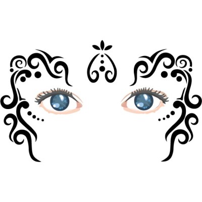 Mardi Gras face painting stencil