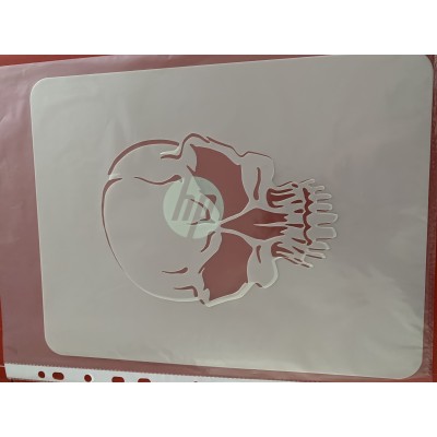 Skull tattoo sleeve stencil 