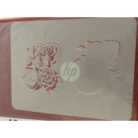 rose Skull tattoo sleeve stencil 