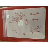 time/pistons tattoo sleeve stencil 