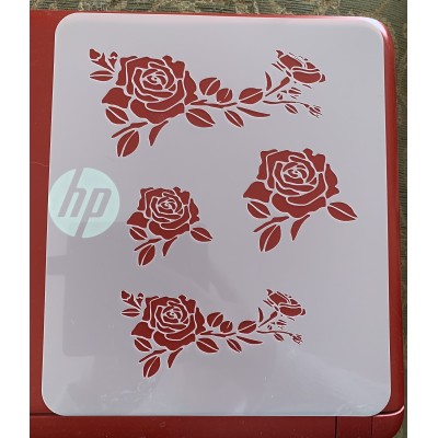 Roses tattoo stencil