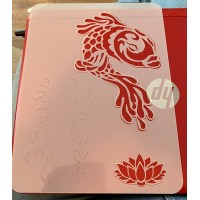 koi carp2  tattoo sleeve stencil 