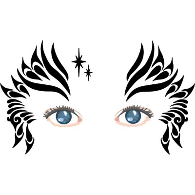 Tribal Queen  face painting stencil