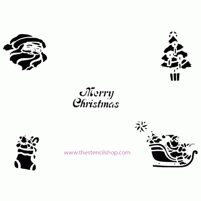 christmas pack 1 5 reusable stencils 
