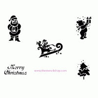 christmas pack 4 5 reusable stencils 