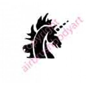 0054 unicorn re-usable stencil