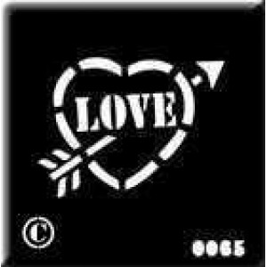 0065 reusable love heart stencil