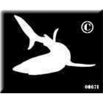 0067b reusable shark stencil backing